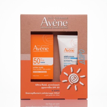 Avene Promo Ultra Fluid Invisible Spf50+, 50 ml & After-Sun, 50 ml