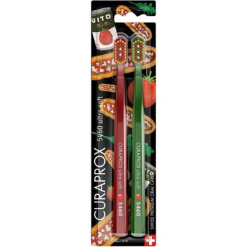 Curaprox 5460 Ultra Soft Toothbrush Pizza Edition, 2 τεμάχια