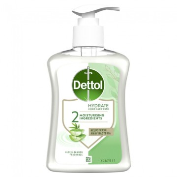 Dettol Hydrate Liquid Hand Wash with Aloe & Bamboo Fragrance, 250ml