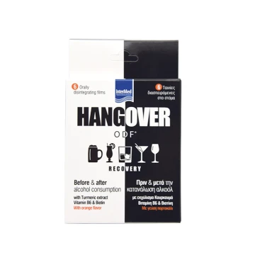 Complément nutritionnel Intermed Hangover ODF Recovery avant et après...