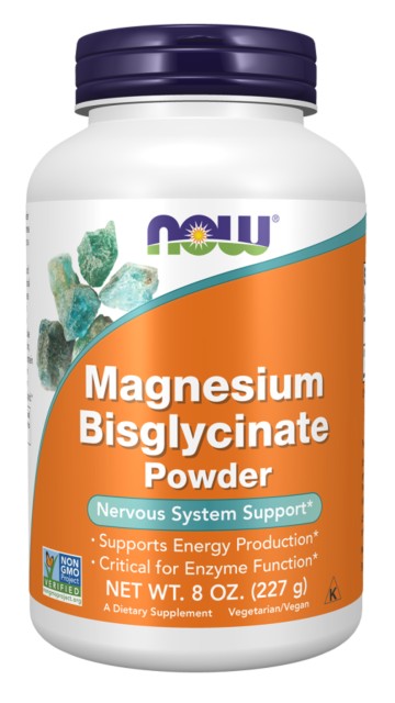 Now Magnesium Bisglycinate Powder, 227g
