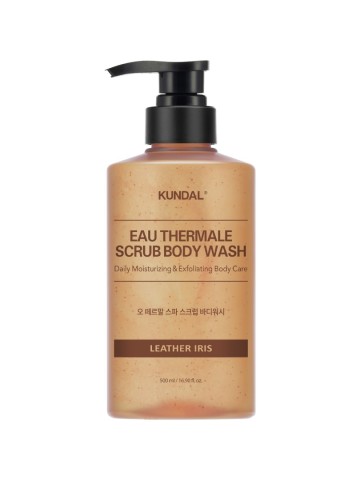 Kundal Eau Thermale Scrub Body Wash Leather Iris, 500ml
