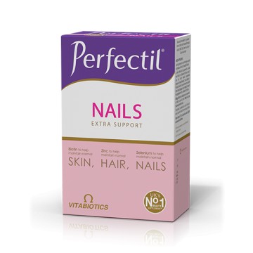Vitabiotics Perfectil Plus Nails Extra Support, Здоровые волосы, кожа и ногти, 60 таб.