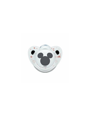 Nuk Disney Mickey (10.736.380) Πιπίλα Σιλικόνης Λευκό 6-18m 1τμχ