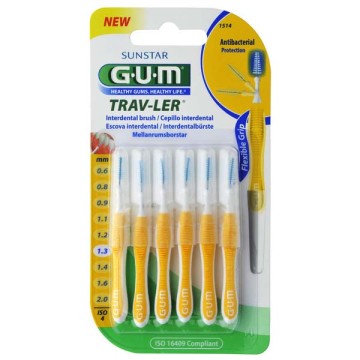 GUM Trav-Ler Tapered (1514), Μεσοδόντια Βουρτσάκια 1,3mm 6τμχ GUM Trav-Ler Tapered (1514), Μεσοδόντια Βουρτσάκια 1,3mm 6τμχ