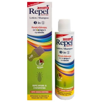 Uni-Pharma Repel Anti-lice Restore Lotion/Shampoo 200gr Uni-Pharma Repel Anti-lice Restore Lotion/Shampoo 200gr