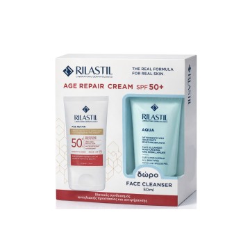 Rilastil Promo Age Repair Cream SPF 50+, 40ml & Aqua Face Cleanser... Rilastil Promo Age Repair Cream SPF 50+, 40ml & Aqua Face Cleanser...