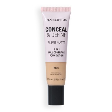 Revolution Conceal And Define Full Cover Tube Foundation F8.2N, 23ml Revolution Conceal And Define Full Cover Tube Foundation F8.2N, 23ml