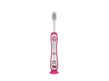 Chicco Toothbrush, Παιδική Οδοντόβουρτσα Ροζ Hippo 3-6y, 1 τεμάχιο Chicco Toothbrush, Παιδική Οδοντόβουρτσα Ροζ Hippo 3-6y, 1 τεμάχιο