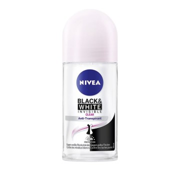 Nivea Anti-Perspirant Invisible for Black & White Original Роликовый анти-желтый 48-часовой антиперспирант 50 мл
