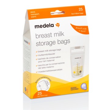 Çanta për ruajtjen e qumështit të gjirit Medela, 25 copë