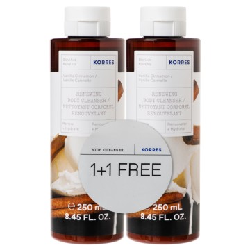 Korres Renewing Body Cleanser Vanilla Cinnamon 2x250ml