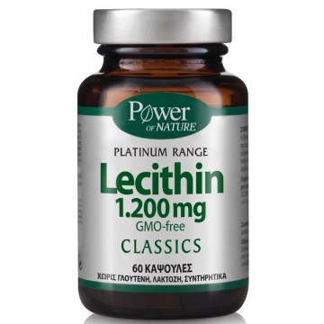 Power Health Classics Platinum Lecithin 1200mg - Λεκιθίνη - για Χοληστερίνη & Τριγλυκερίδια, 60 Κάψουλες