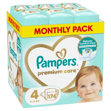 Pampers Monthly Premium Care No4 (9-14kg) 174τμχ
