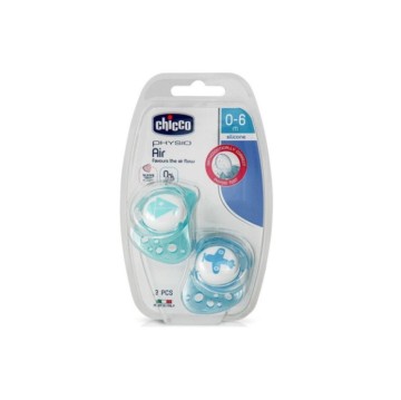 Соска Chicco Physio Air силиконовая Ciel 0-6 мес+ 2шт