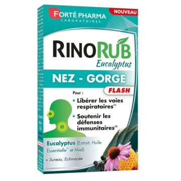 Forte Pharma RinoRub Eucalyptus Nez et Gorge 15 Comprimés