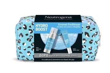 Neutrogena Promo Hydro Boost Ενυδατικός Ορός Προσώπου, 30ml & ΔΩΡΟ Ενυδατική Κρέμα Ματιών 15ml & Νεσεσέρ