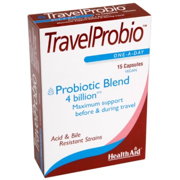 Health Aid TravelProbio Probiotics 4 مليار 15caps