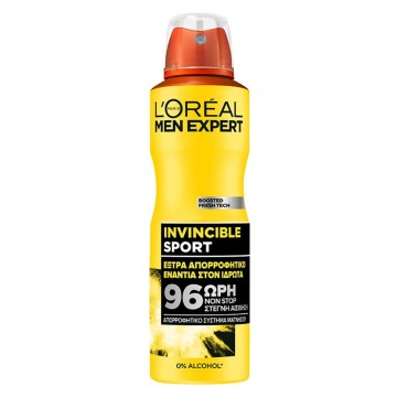 Loreal Paris Men Expert Invincible Sport 96h Déodorant Homme Spray 150 ml