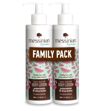 Messinian Spa Promo Body Lotion Watermelon & Shea Butter, 2x300ml Messinian Spa Promo Body Lotion Watermelon & Shea Butter, 2x300ml