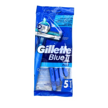 Rasoirs jetables pour hommes Gillette Blue II Plus, 5 pièces
