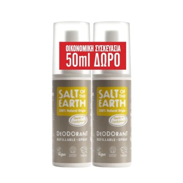 Salt of the Earth Promo Amber & Sandalwood Deodorant Spray, 2x100ml