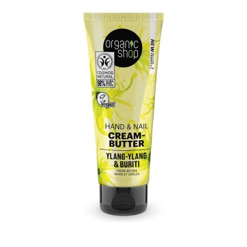 Natura Siberica Organic Shop Crema nutriente e ringiovanente al burro per mani e unghie, ylang-ylang e buriti 75ml