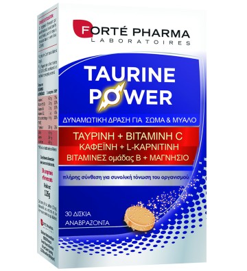 Forte Pharma Energie Taurine Power, Τονωτικό με Ταυρίνη για Άμεση Ενδυνάμωση 30caps