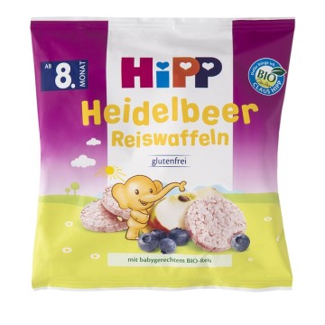 Hipp Reiswaffeln Apfel & Heidelbeere (15St) 8m+ 30gr