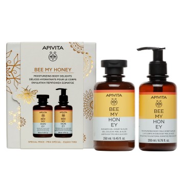 Apivita Promo Bee my Honey Shower Gel, 250ml & Body Milk, 200ml Apivita Promo Bee my Honey Shower Gel, 250ml & Body Milk, 200ml