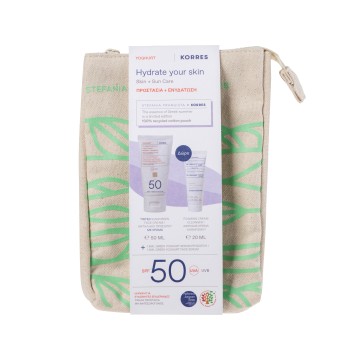 Korres Promo Yogurt Слънцезащитен крем за лице SPF50, 50 мл и пенлив почистващ крем 20 мл