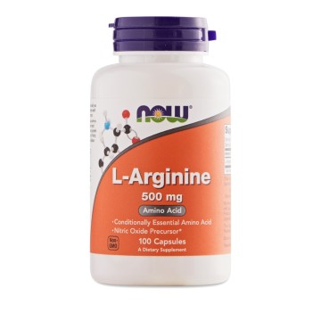 Now Foods L-аргинин 500 мг 100 капсул