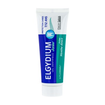 Elgydium Junior Dentifricio Gel Mild Mind, dentifricio per bambini dai 7 ai 12 anni al gusto di menta dolce 1400PPM 50ml