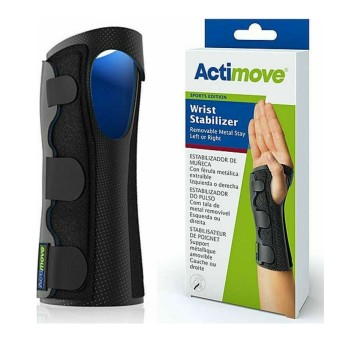 Actimove Sports Edition Wrist Stabilizer Removable Metal Stay Left Or Right Medium Black