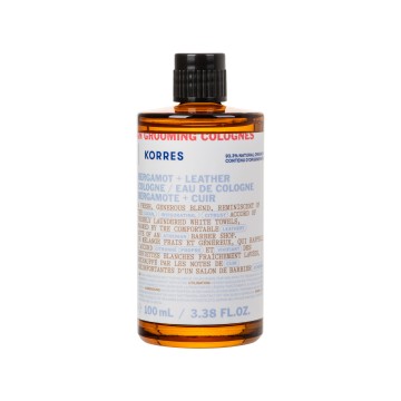 Korres Athenian Grooming Bergamot & Leather Eau de Cologne 100ml Korres Athenian Grooming Bergamot & Leather Eau de Cologne 100ml