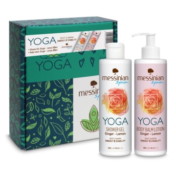 Messinian Spa Promo Yoga Chakra Racine Gel Douche Gingembre-Citron 300 ml & Lotion Pour Le Corps 300 ml