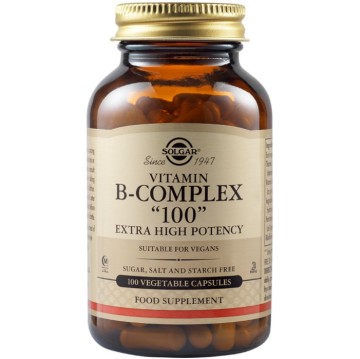 Solgar B-Complex 100, 100 растителни капсули