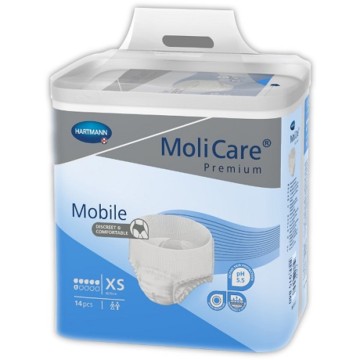 Hartmann MoliCare Premium Mobile Day Underwear No XSmall 6 gocce 14 pezzi.