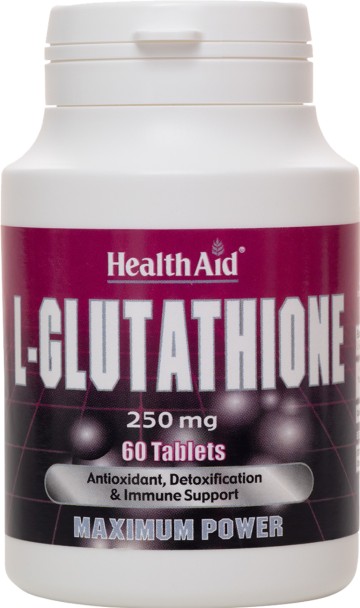 Health Aid L-Glutathione 250 mg, 60 Tablets