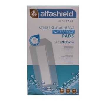 Karabinis Medical Alfashield Sterile Adhesive Waterproof Pad 9x15cm 5pcs