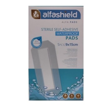 Karabinis Medical Alfashield Tampone Impermeabile Adesivo Sterile 9x15cm 5pz