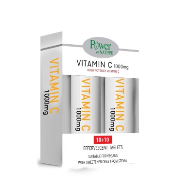 Power of Nature Promo Vitamin C 1000mg, 2x10 Αναβράζοντα Δισκία