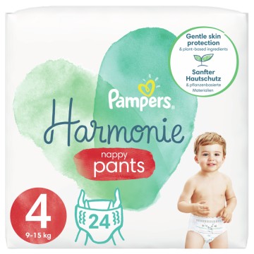 Pampers Harmonie Nappy Culotte No4 (9-15kg) 24pcs