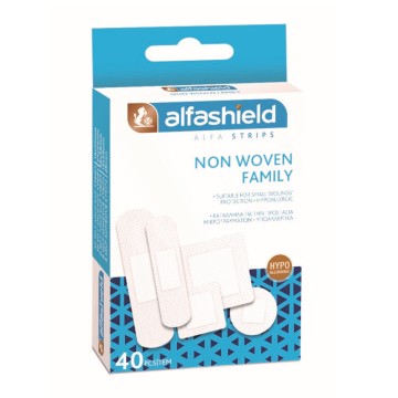 Alfashield Stickers Strips Non-woven Family in 5 Sizes 40 pieces