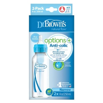 Dr. Shishe Browns Baby Plastic (S.L.) 250 ml Blu (2 copë)