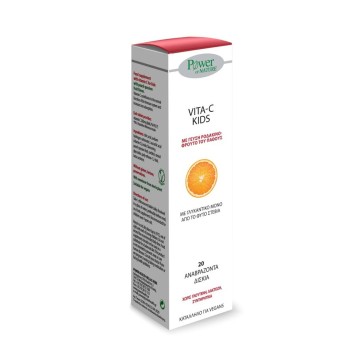 Power Health Vita-C Kids Stevia Ροδάκινο 20 Aναβράζοντα Δισκία