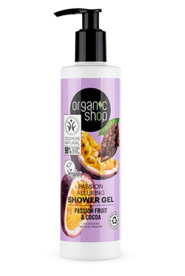 Organic Shop Αφρόλουτρο, Φρούτα του Πάθους & Κακάο, 280ml