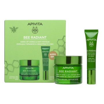 Apivita Promo Bee Radiant Πλούσιας Υφής, 50ml & Κρέμα Ματιών, 15ml