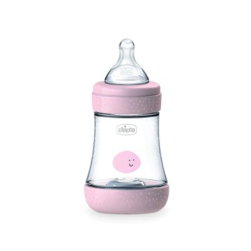 Chicco Plastic Baby Bottle Perfect 5 Pink with Silicone Nipple 0+ months 150ml