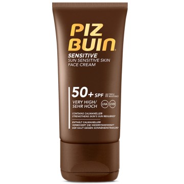 Piz Buin Sensitive Face Cream Αντηλιακή Κρέμα Προσώπου για Ευαίσθητες Επιδερμίδες SPF50+, 50ml